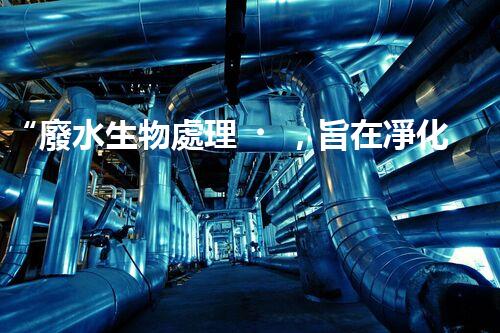 “廢水生物處理，旨在凈化水源，守護(hù)碧水藍(lán)天”